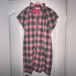 Plaid Pink and Green dress size small